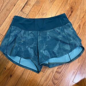 Blue Lululemon Speed Up Shorts